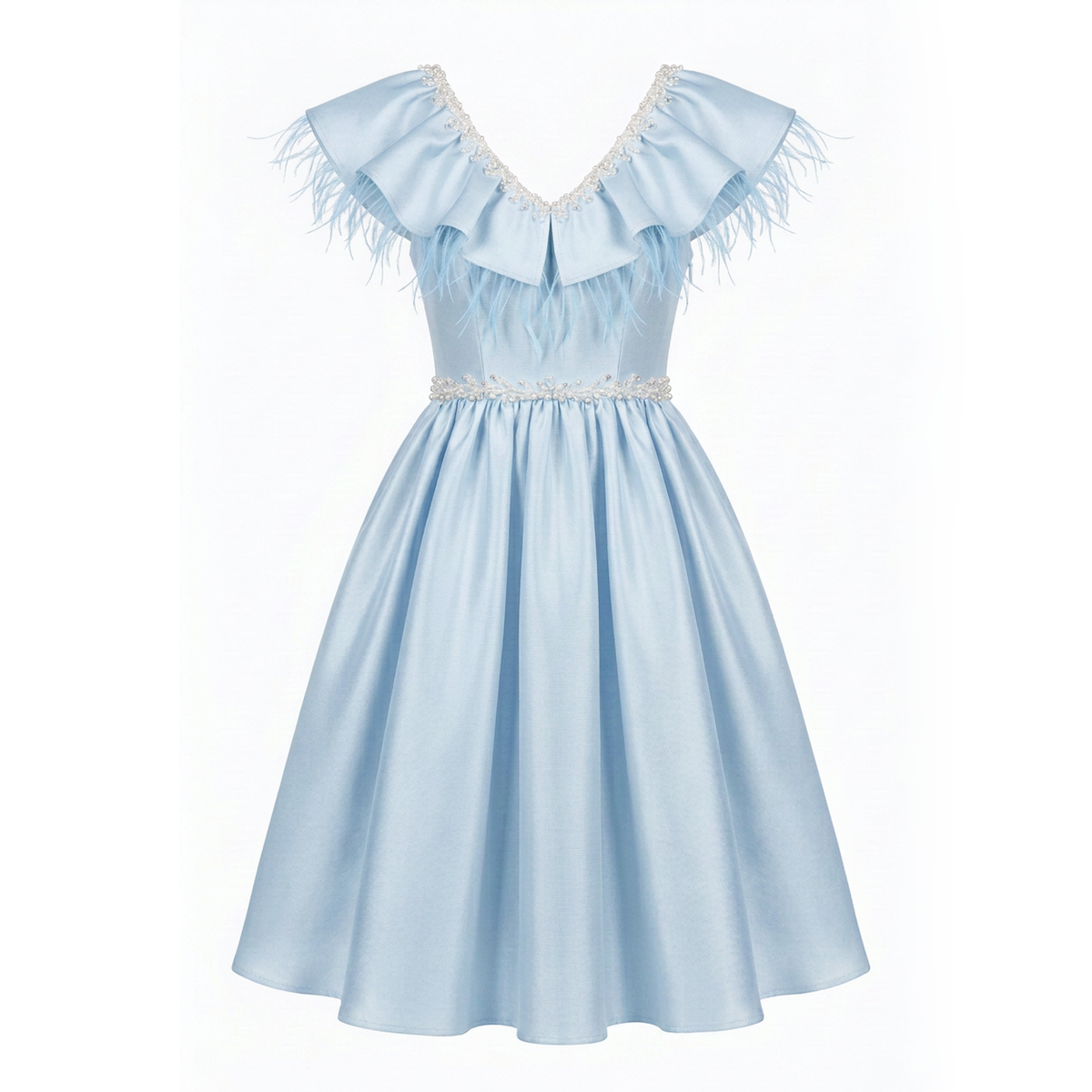 Layla Girls' Silk Flared Dress