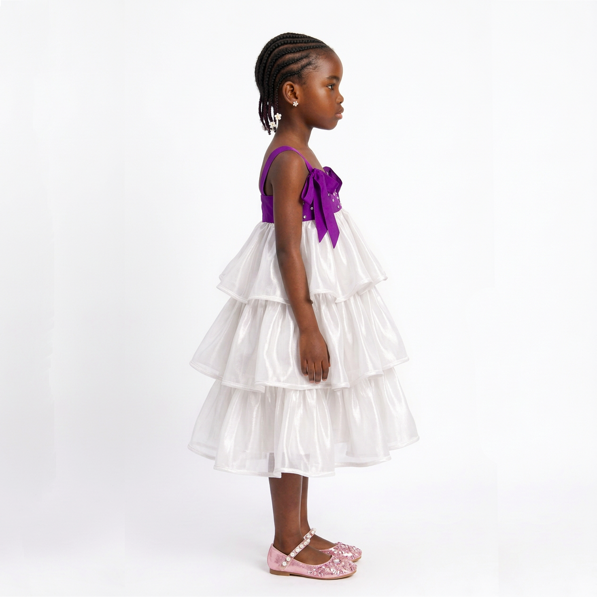 Seraphina Girls’ Cloud Tiered Occasion Dress