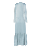 Light blue dress with long sleeves on a white background