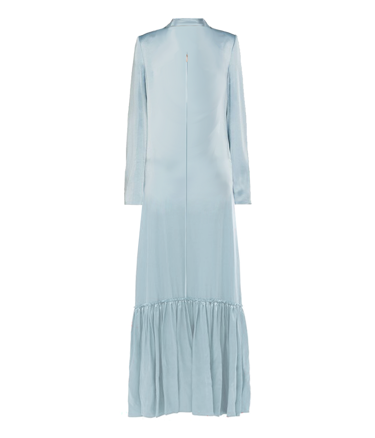Light blue dress with long sleeves on a white background