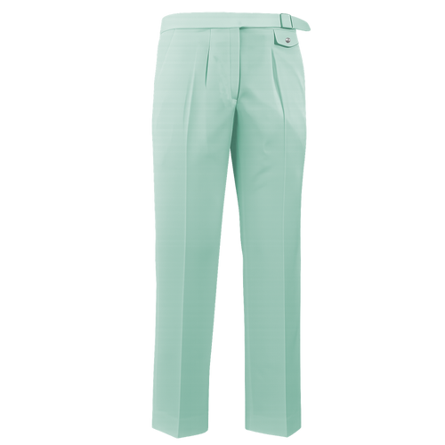 Light green pants on a white background