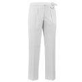 White dress pants on a white background