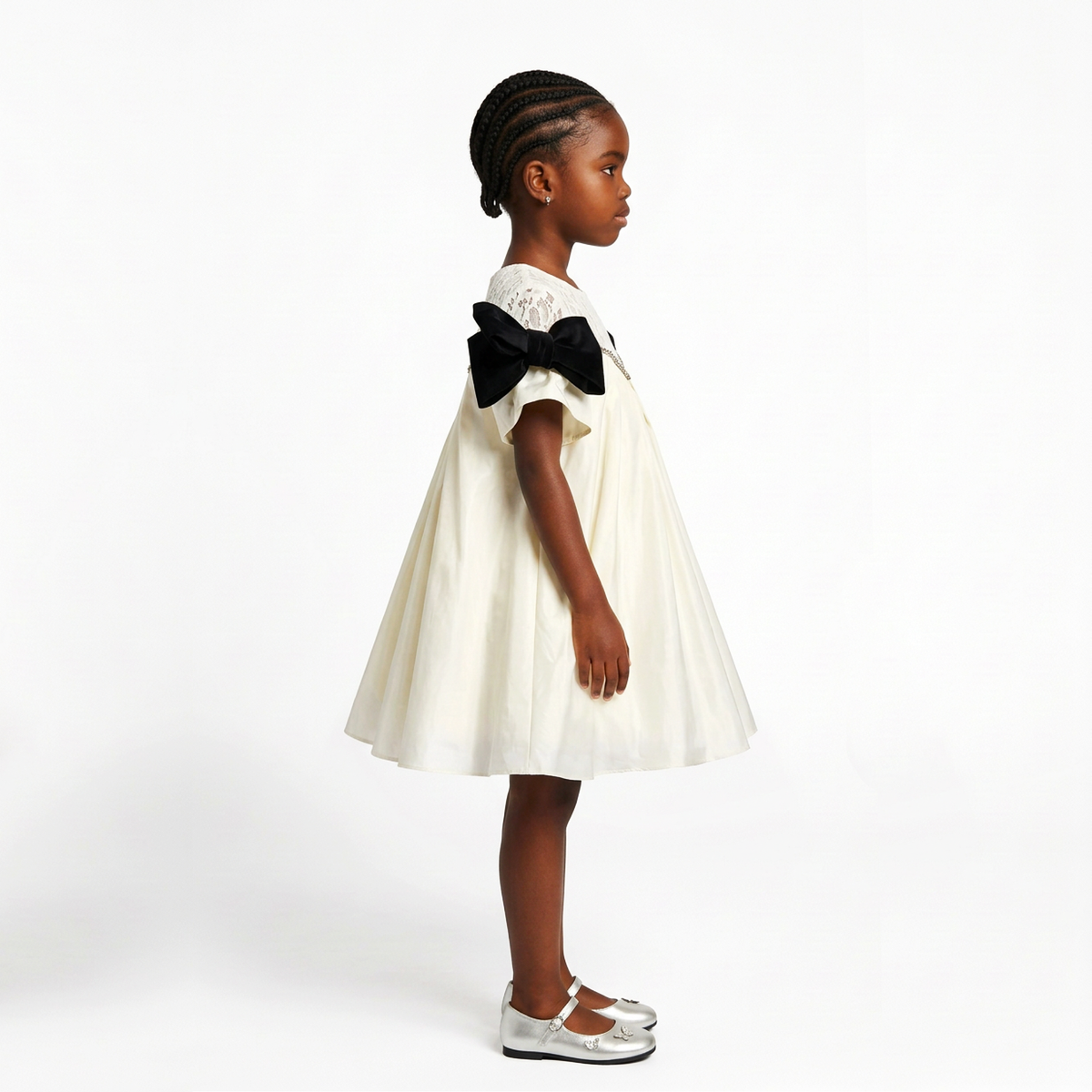 Vivienne Girls’ Bow Lace Dress