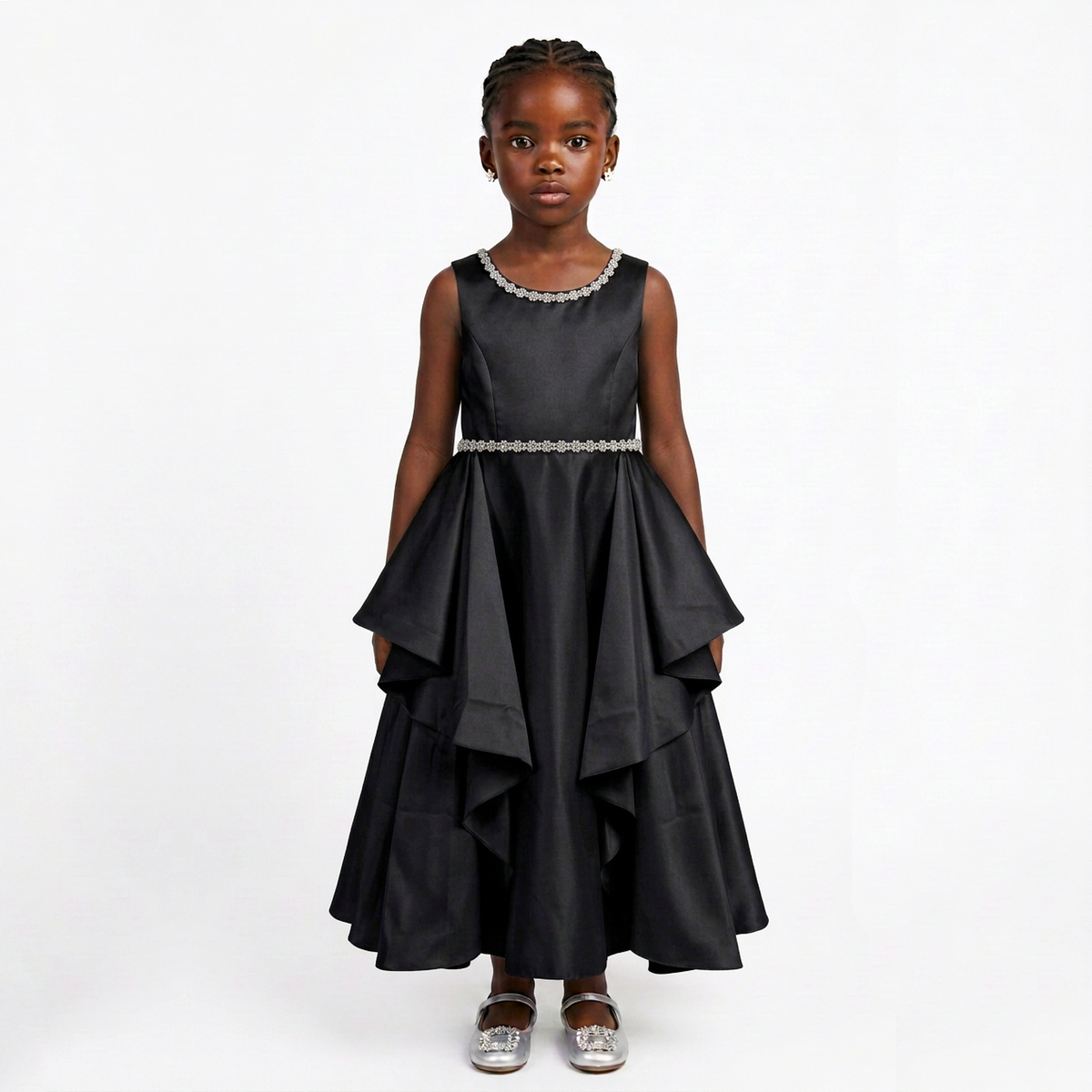 Esmeralda Girls’ High-Low Cascade Occasion Dress