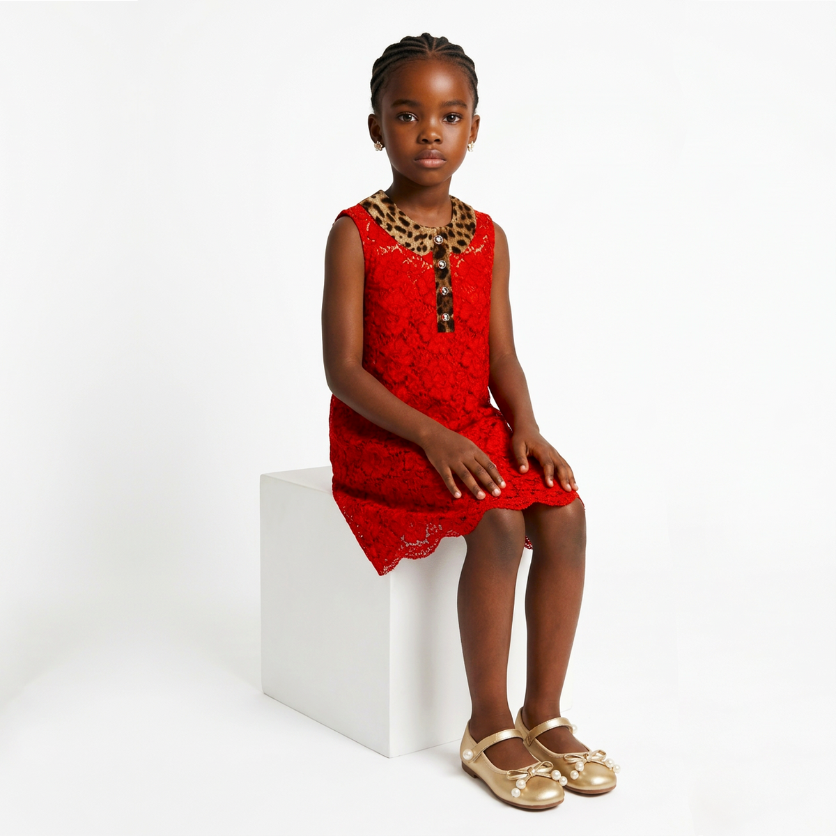 Akai Girl's Lace Dress