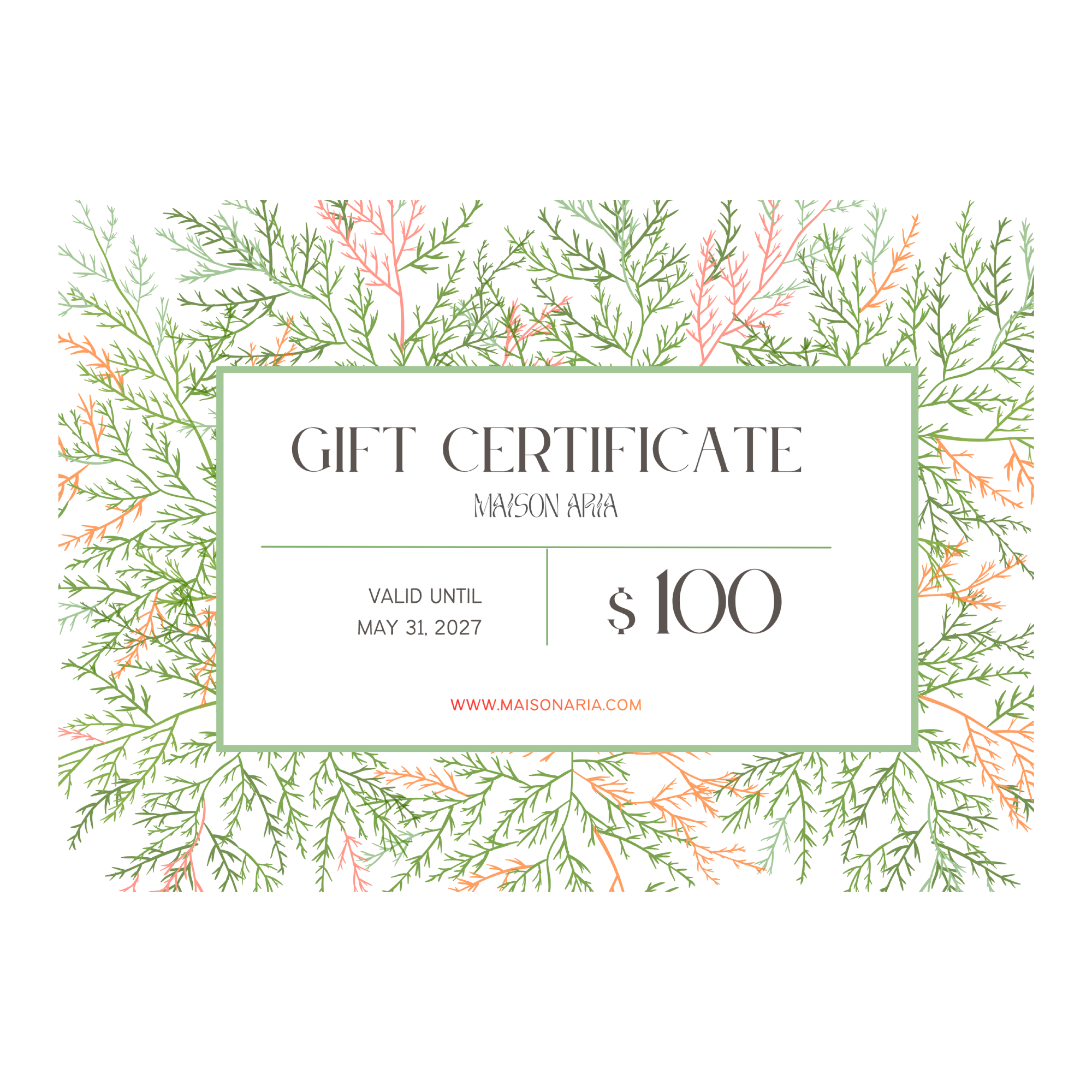 Maison Aria Gift Cards
