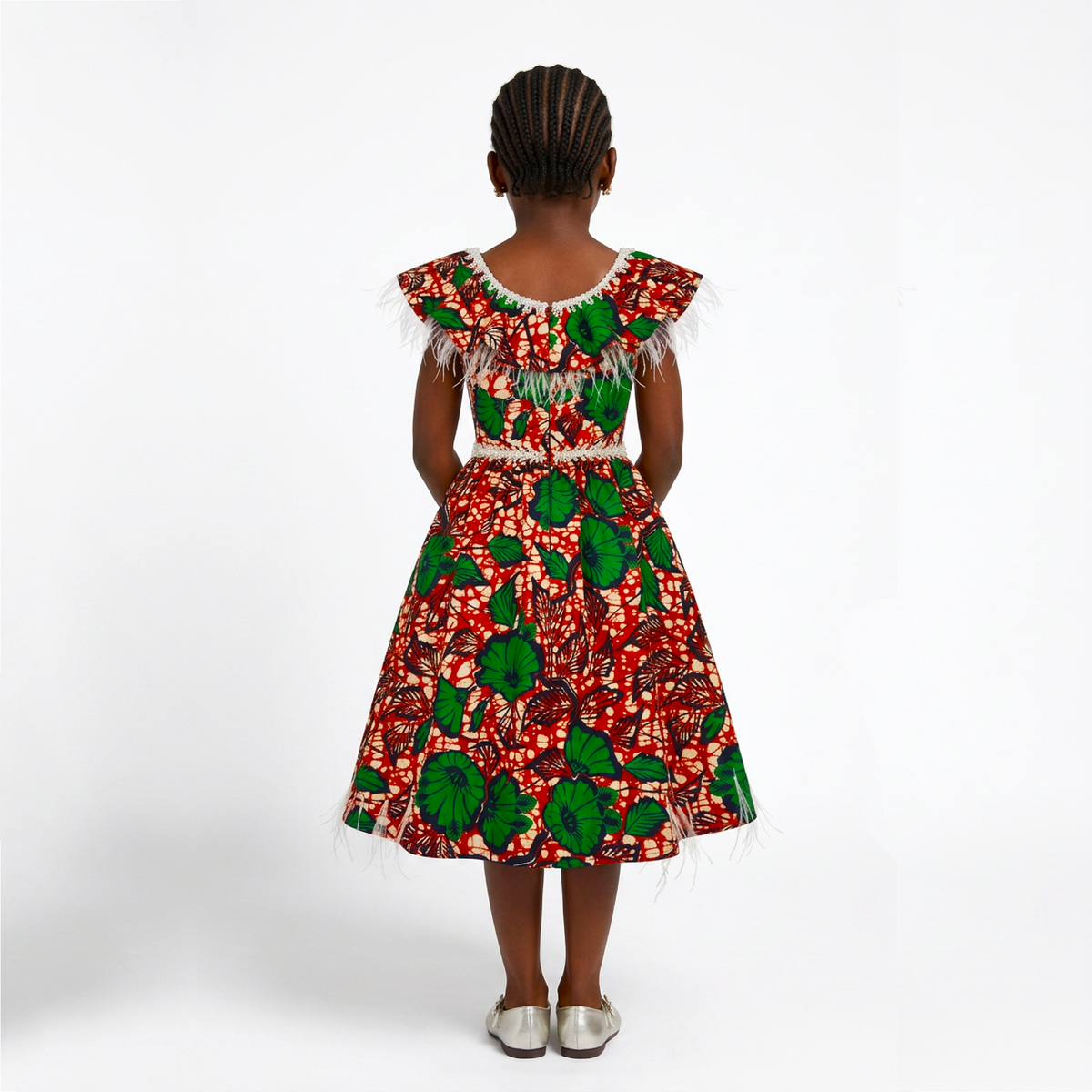 Layla Girls' Print Flared Dress