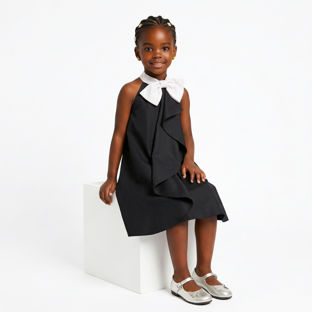 Amélise Girls’ Cascade Bow Occasion Dress