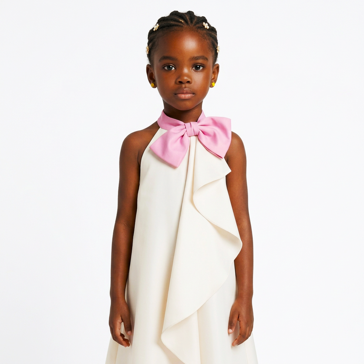 Amélise Girls’ Cascade Bow Occasion Dress