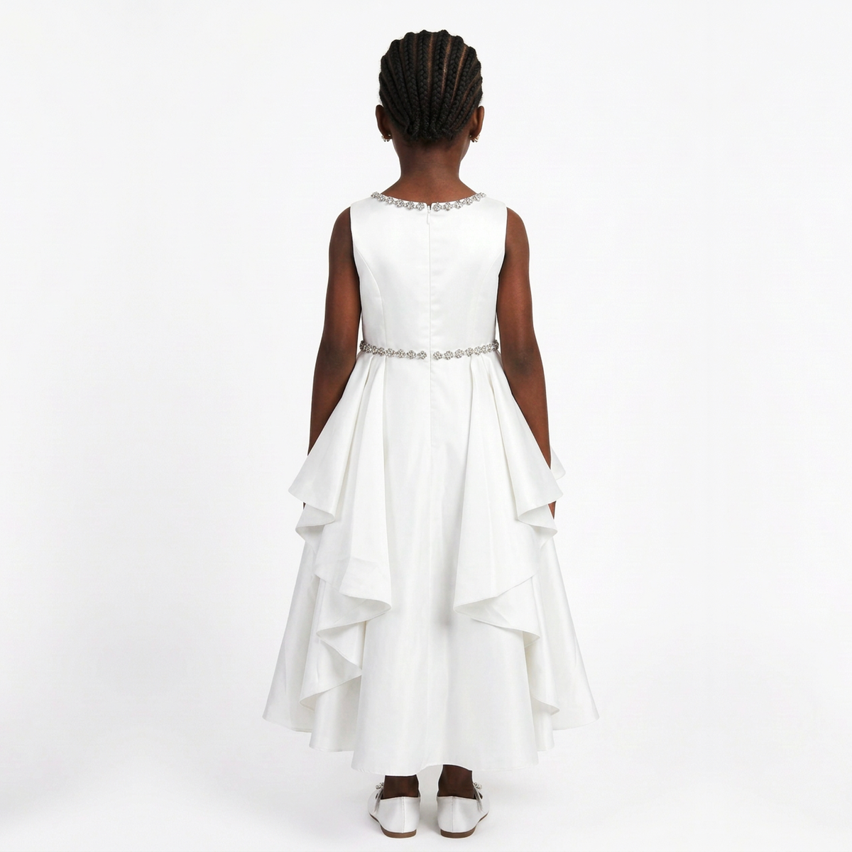 Esmeralda Girls’ High-Low Cascade Occasion Dress