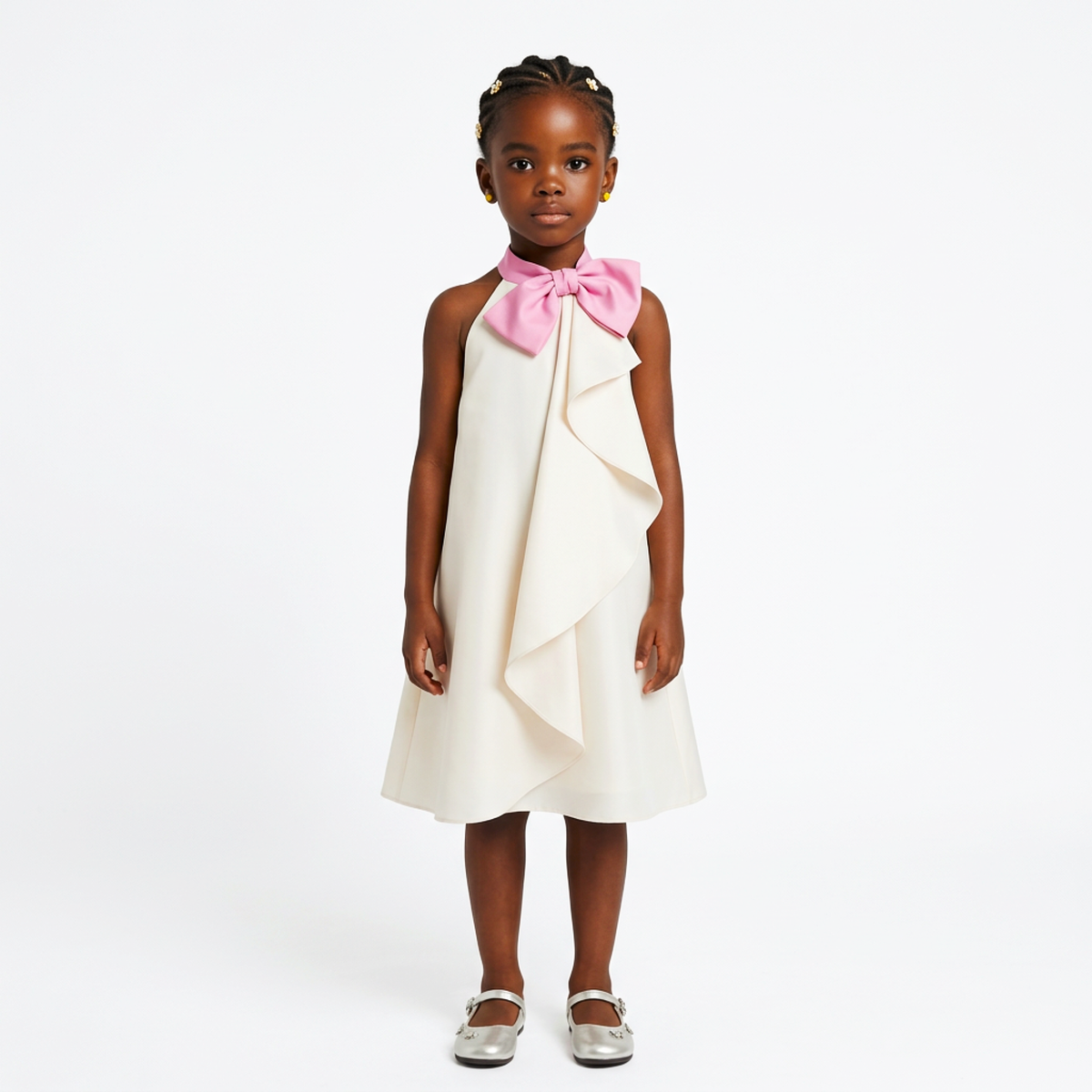 Amélise Girls’ Cascade Bow Occasion Dress