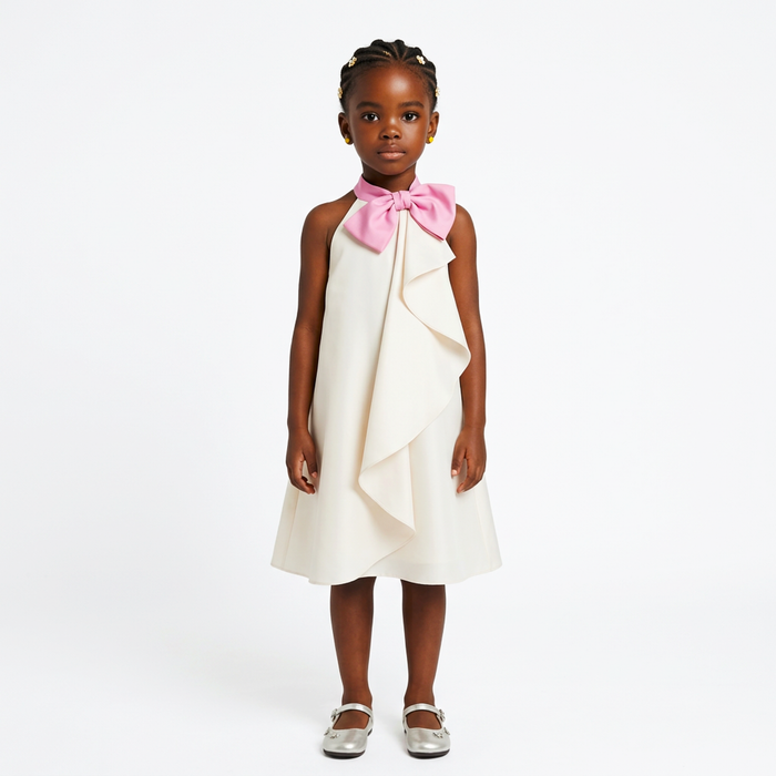 Amélise Girls’ Cascade Bow Occasion Dress