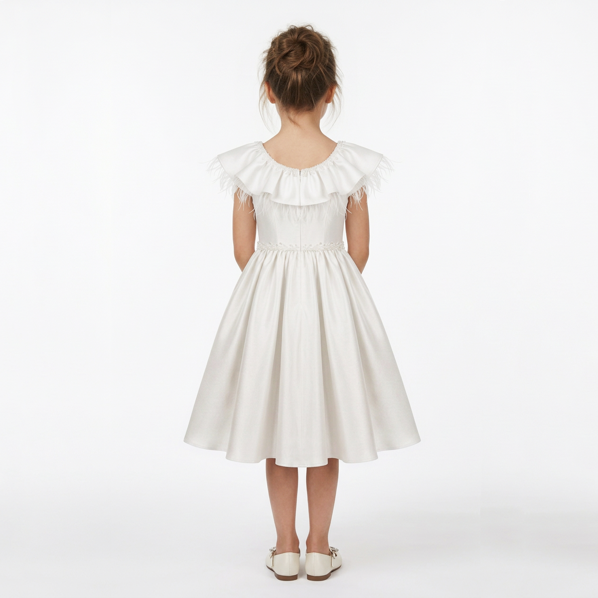 Layla Girls' Silk Flared Dress