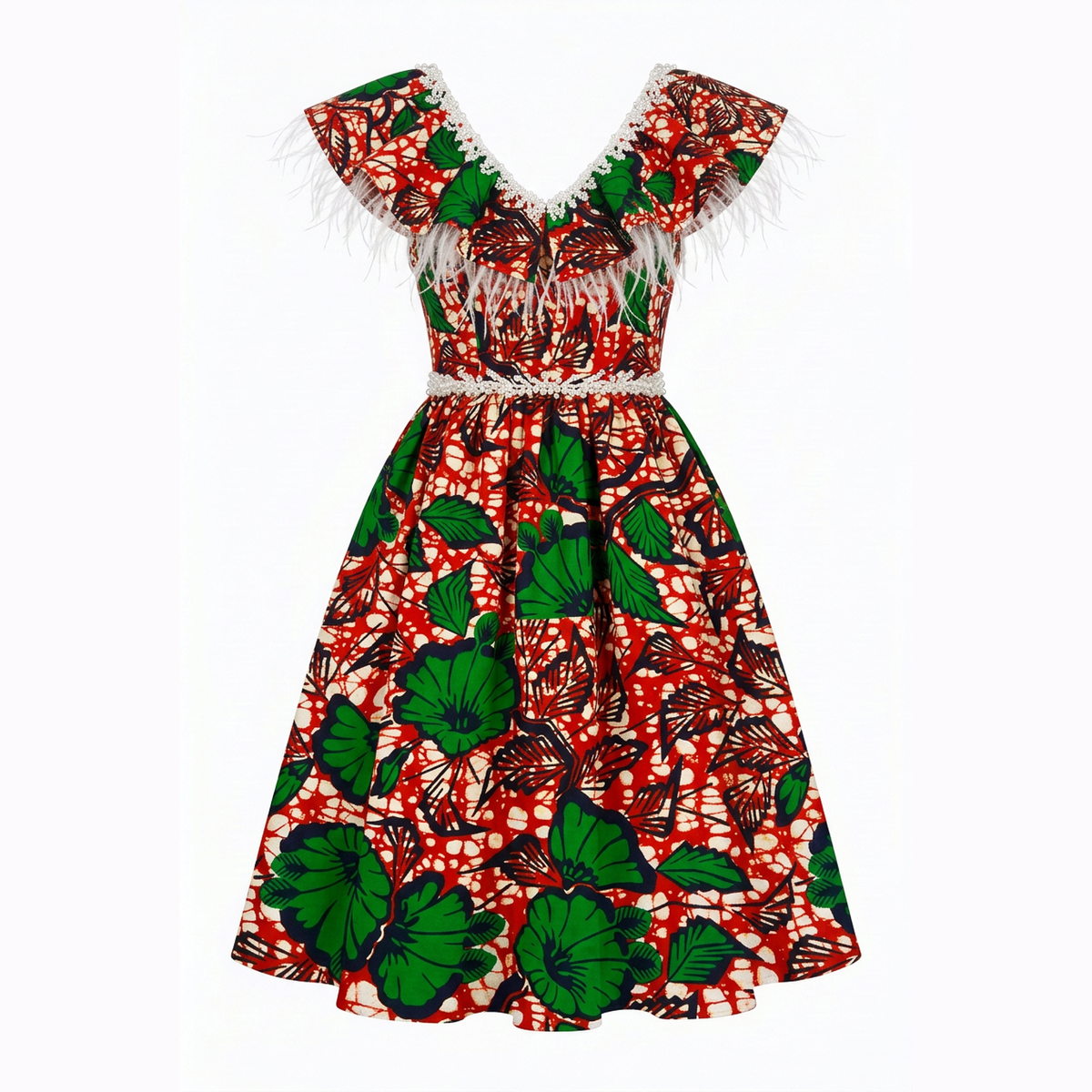 Layla Girls' Print Flared Dress