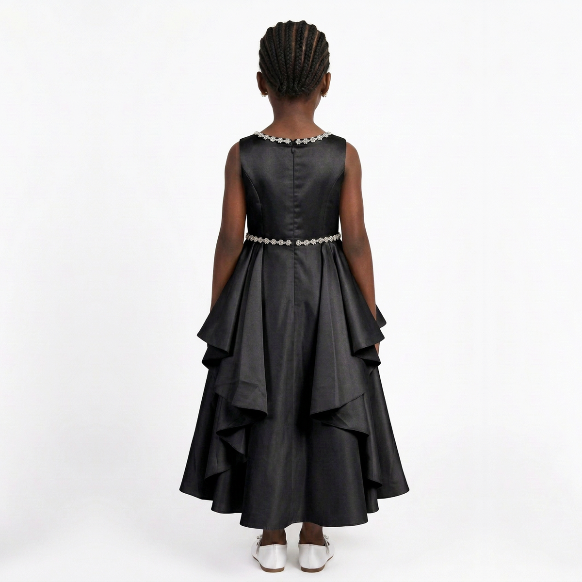 Esmeralda Girls’ High-Low Cascade Occasion Dress