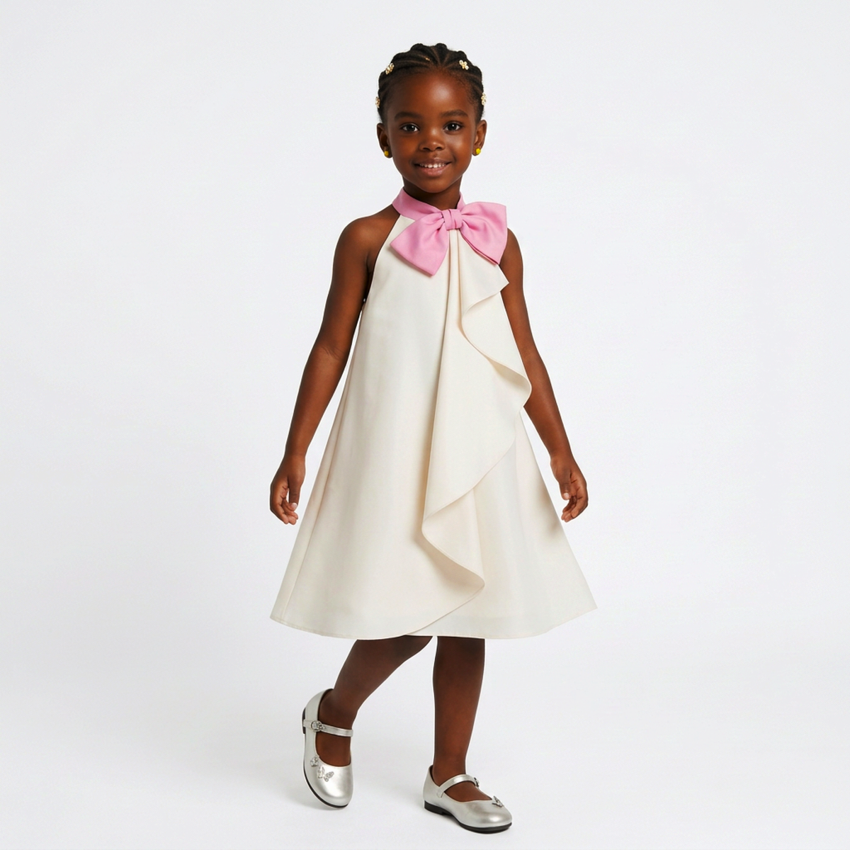 Amélise Girls’ Cascade Bow Occasion Dress