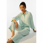 Tara Linen Boxy Shirt & Culotte Set