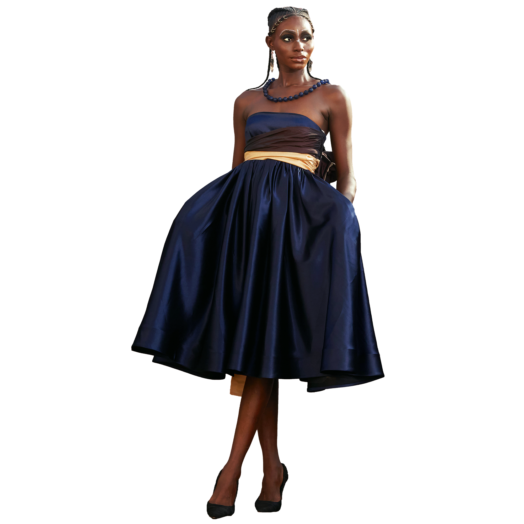 Model wearing a Maison Aria Dress