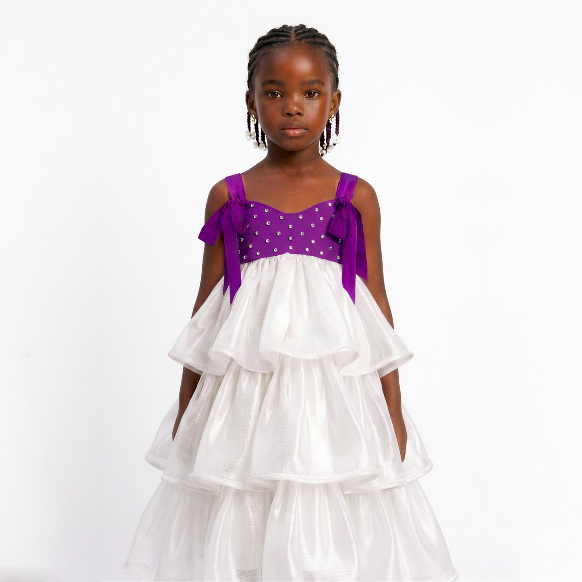 Seraphina Girls’ Cloud Tiered Occasion Dress