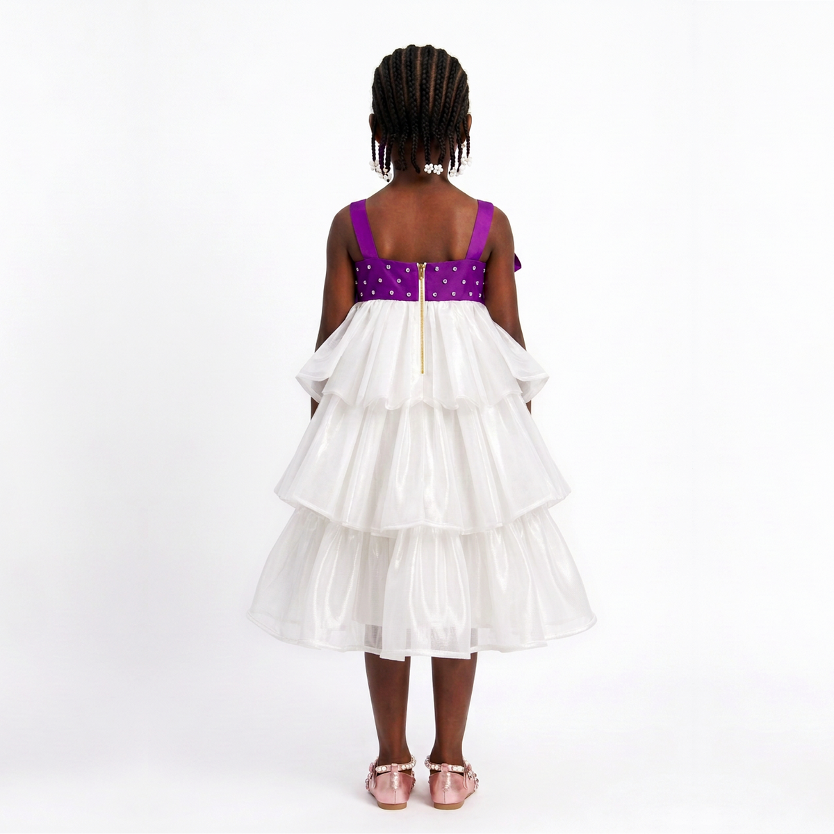 Seraphina Girls’ Cloud Tiered Occasion Dress