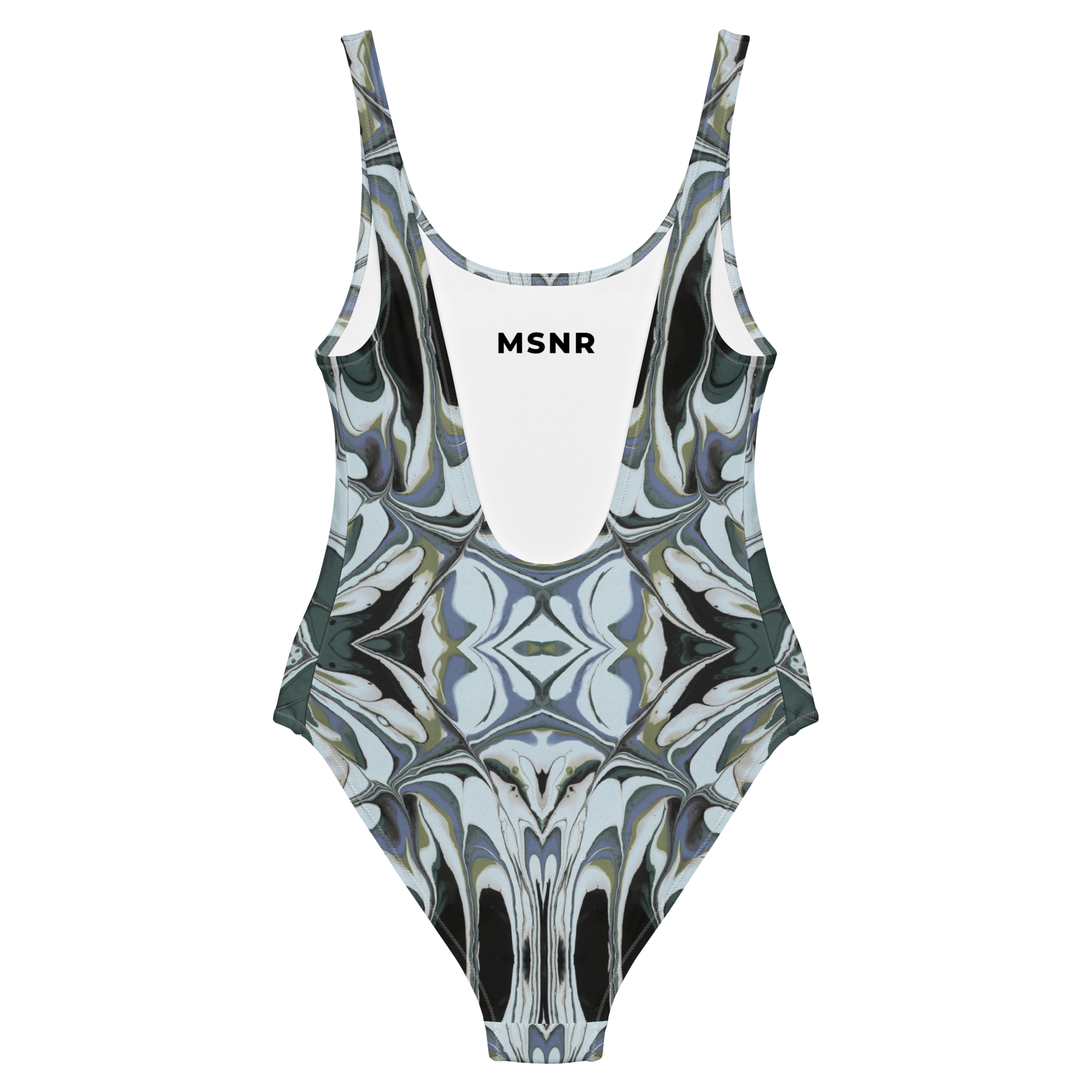 Kori One-Piece Swimsuit | Ice Marble Wave Print