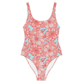 Floral patterned swimsuit on a white background