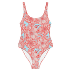 Floral patterned swimsuit on a white background