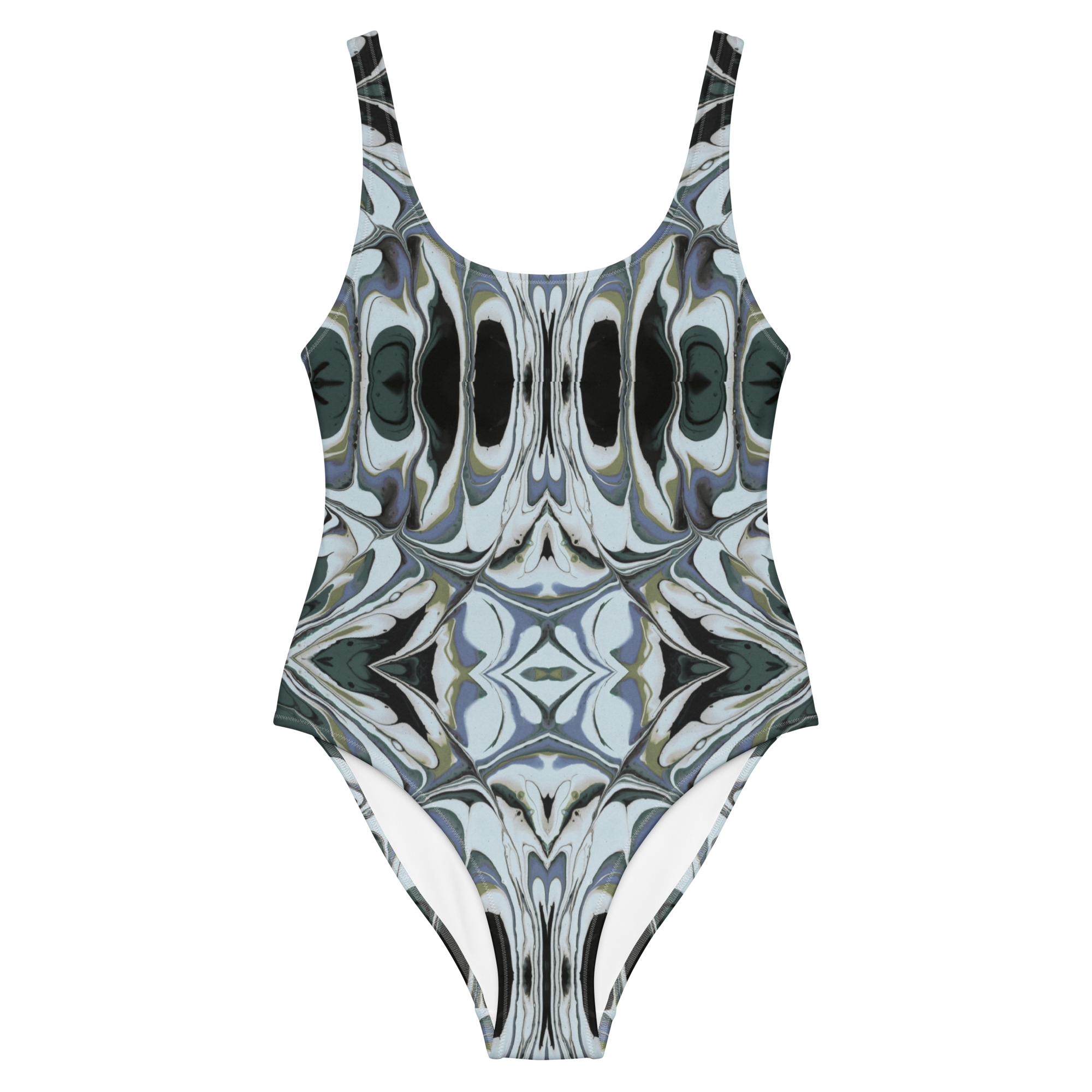 Kori One-Piece Swimsuit | Ice Marble Wave Print