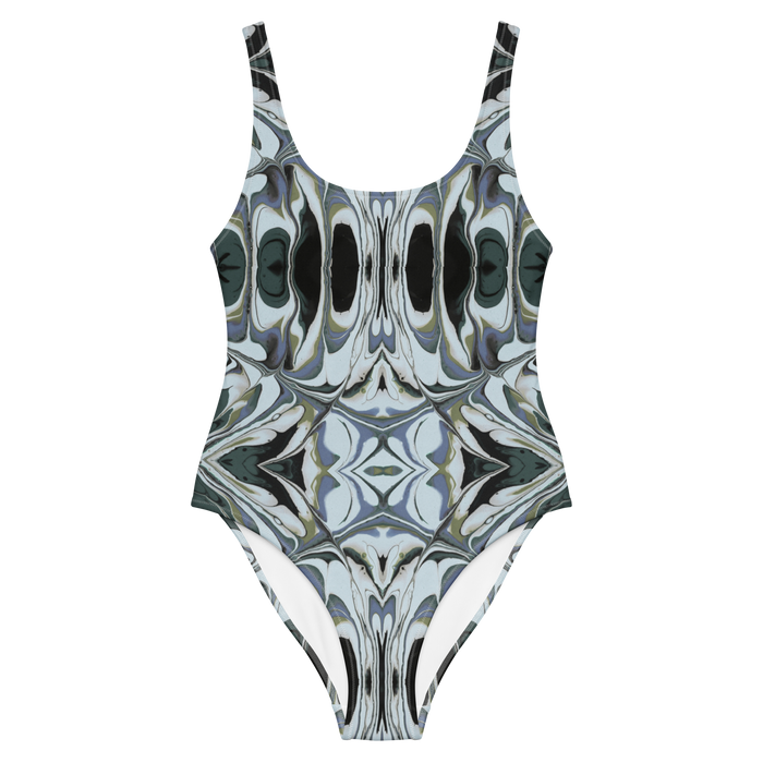 Kori One-Piece Swimsuit | Ice Marble Wave Print