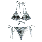 Kori Swim Bundle | Ice Marble Wave Print Bikini, One-Piece & Flipflops Set