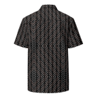 Black patterned shirt on a white background