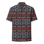 Short-sleeve shirt with a pattern on a white background
