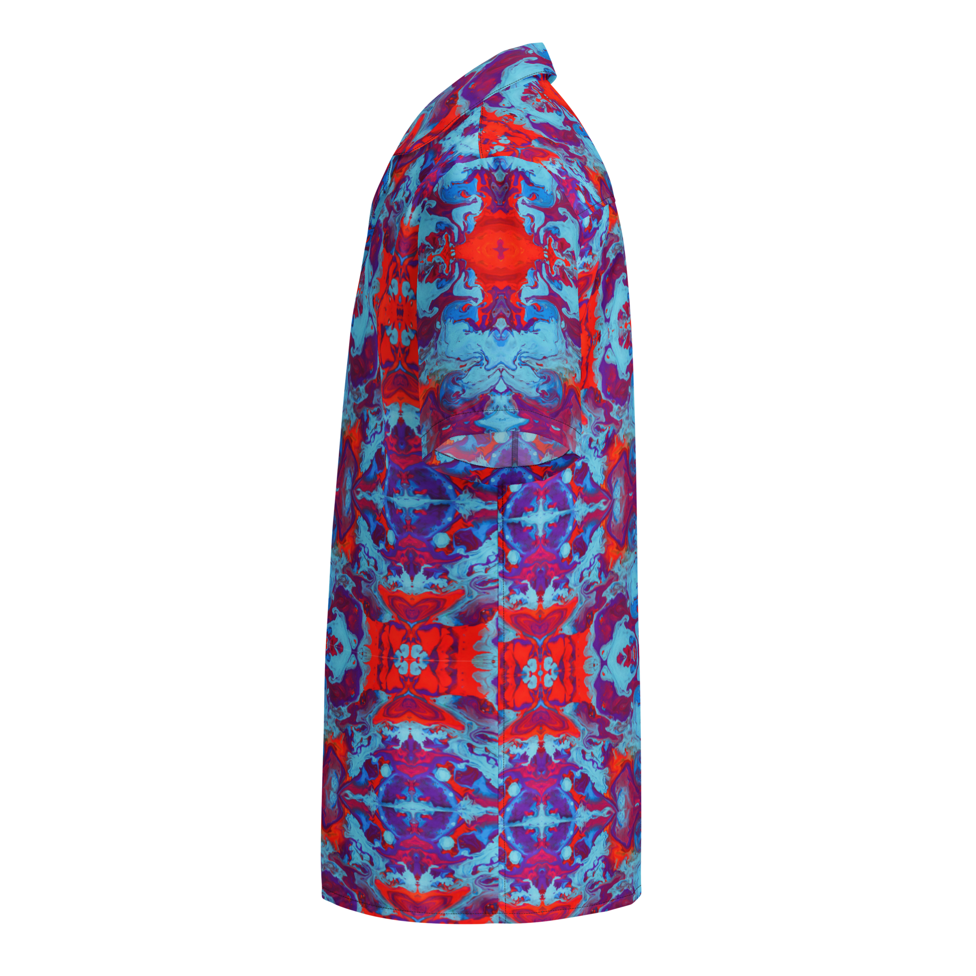 Colorful patterned dress on a white background