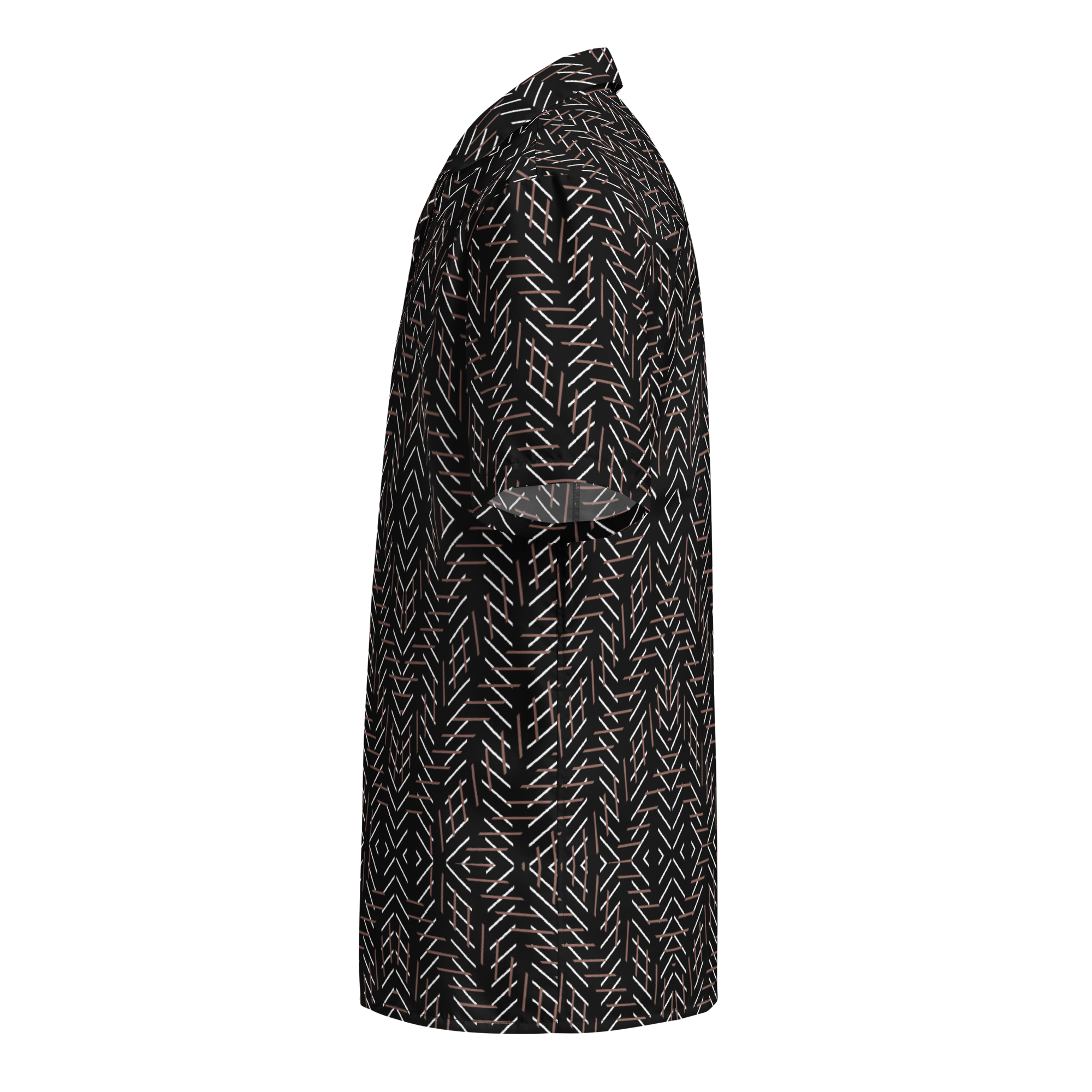 Black and white patterned dress on a white background