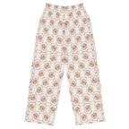 Coral-colored pants on a white background