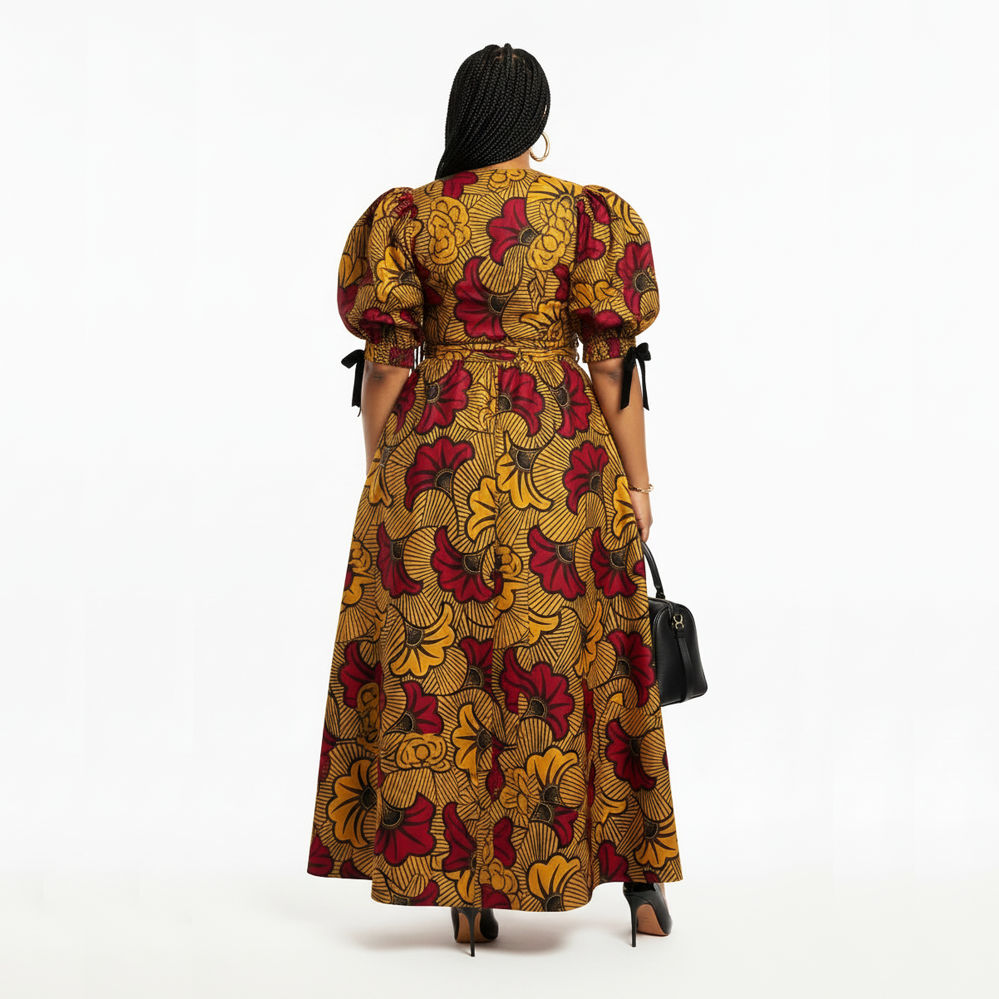 Nisa Wax Print Maxi Dress