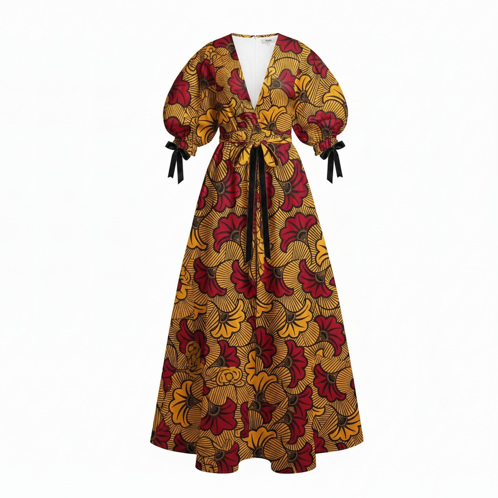 Nisa Wax Print Maxi Dress