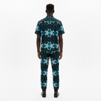Jike Men's Short Sleeve Shirt & Pants Set