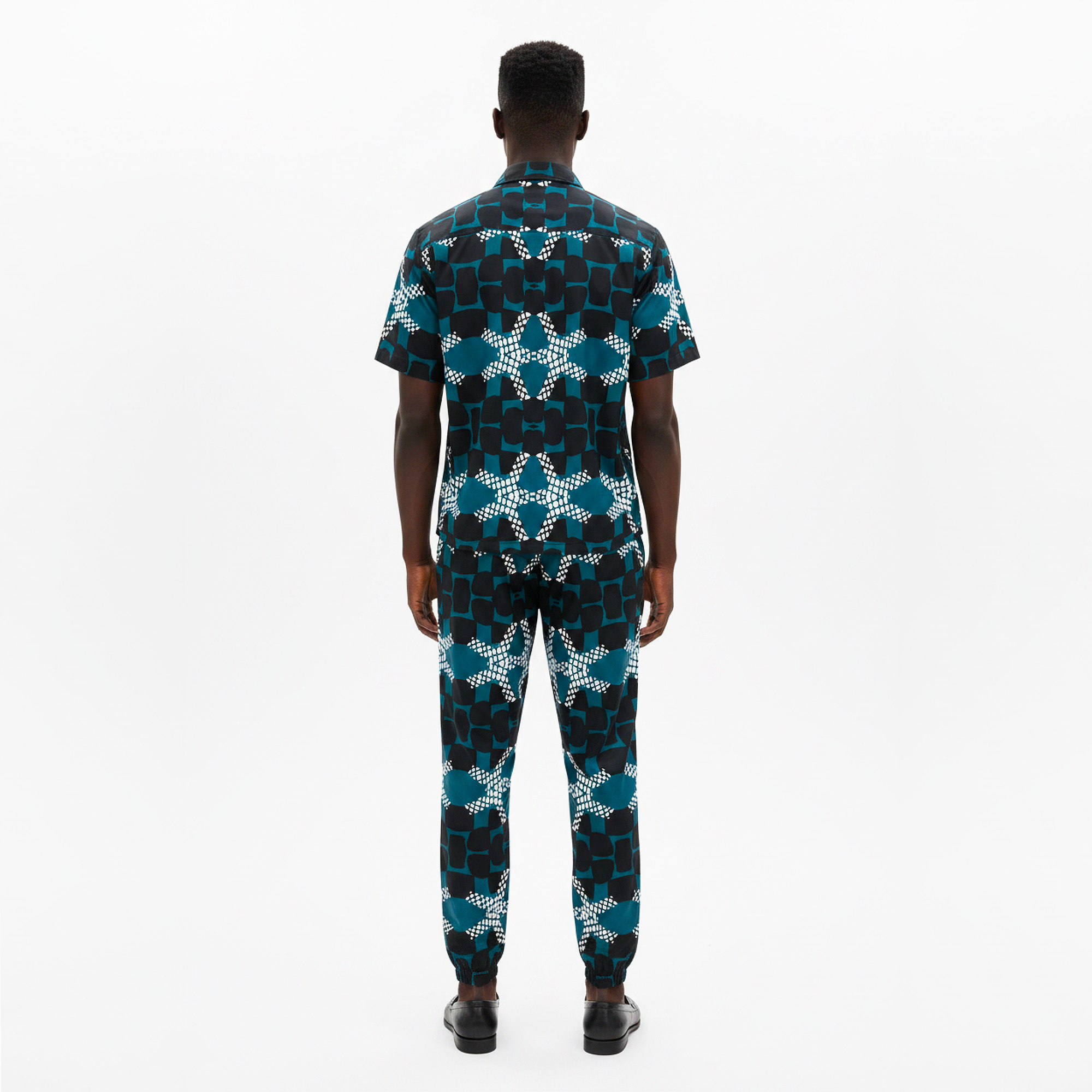 Jike Men's Short Sleeve Shirt & Pants Set