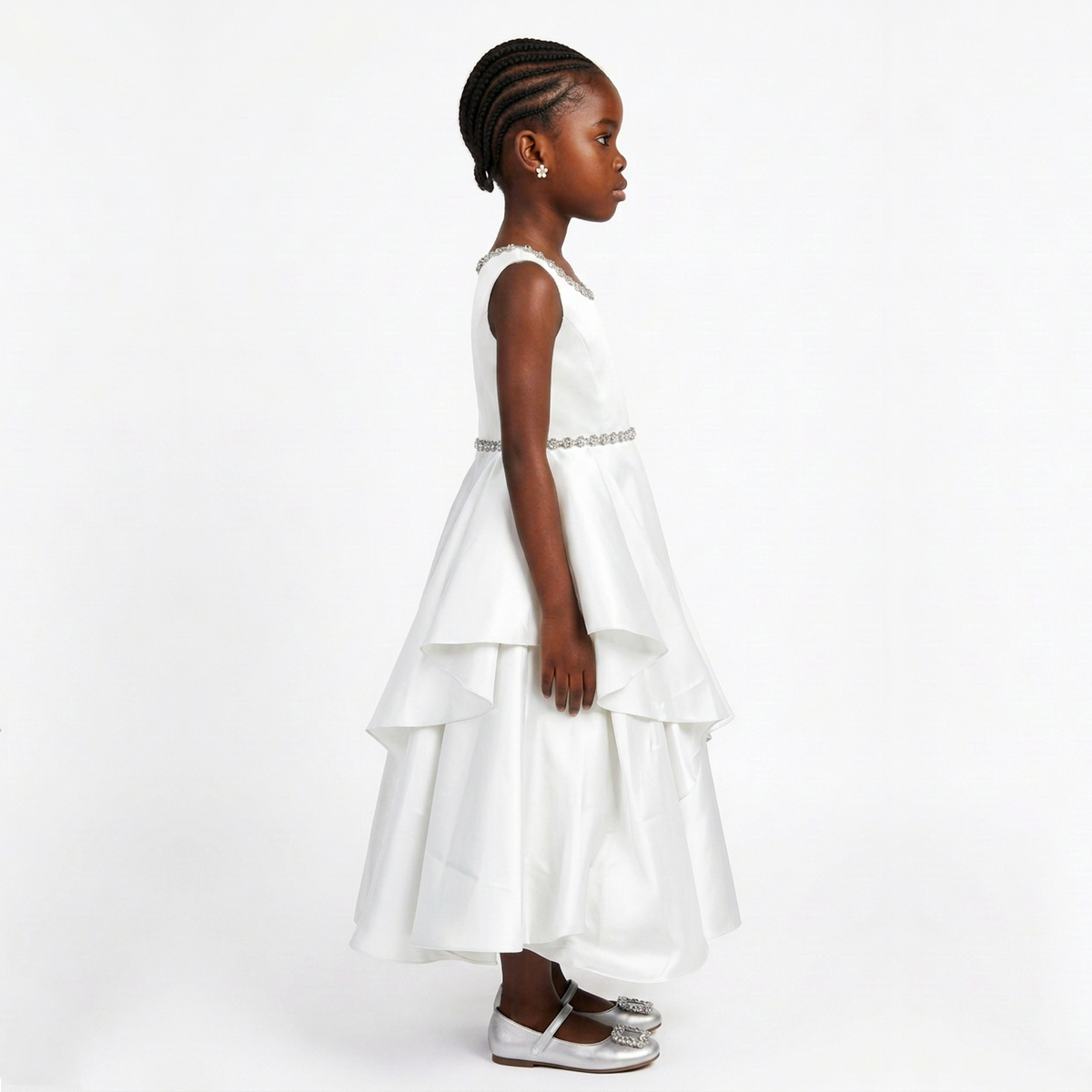 Esmeralda Girls’ High-Low Cascade Occasion Dress