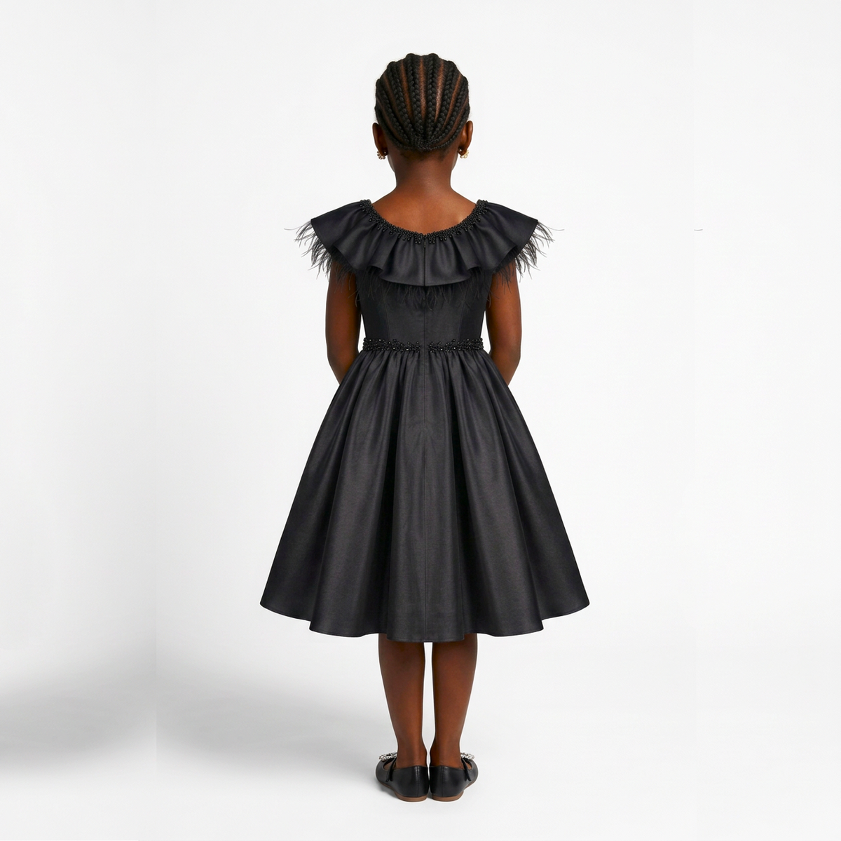Layla Girls' Silk Flared Dress