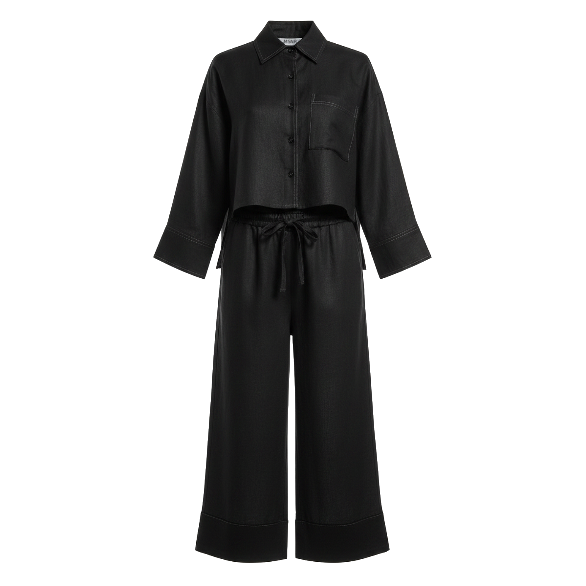 Tara Linen Boxy Shirt & Culotte Set