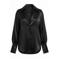 Black satin shirt on a white background