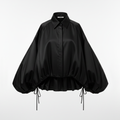 Lolo Balloon Sleeve Ruffle Crop Blouse