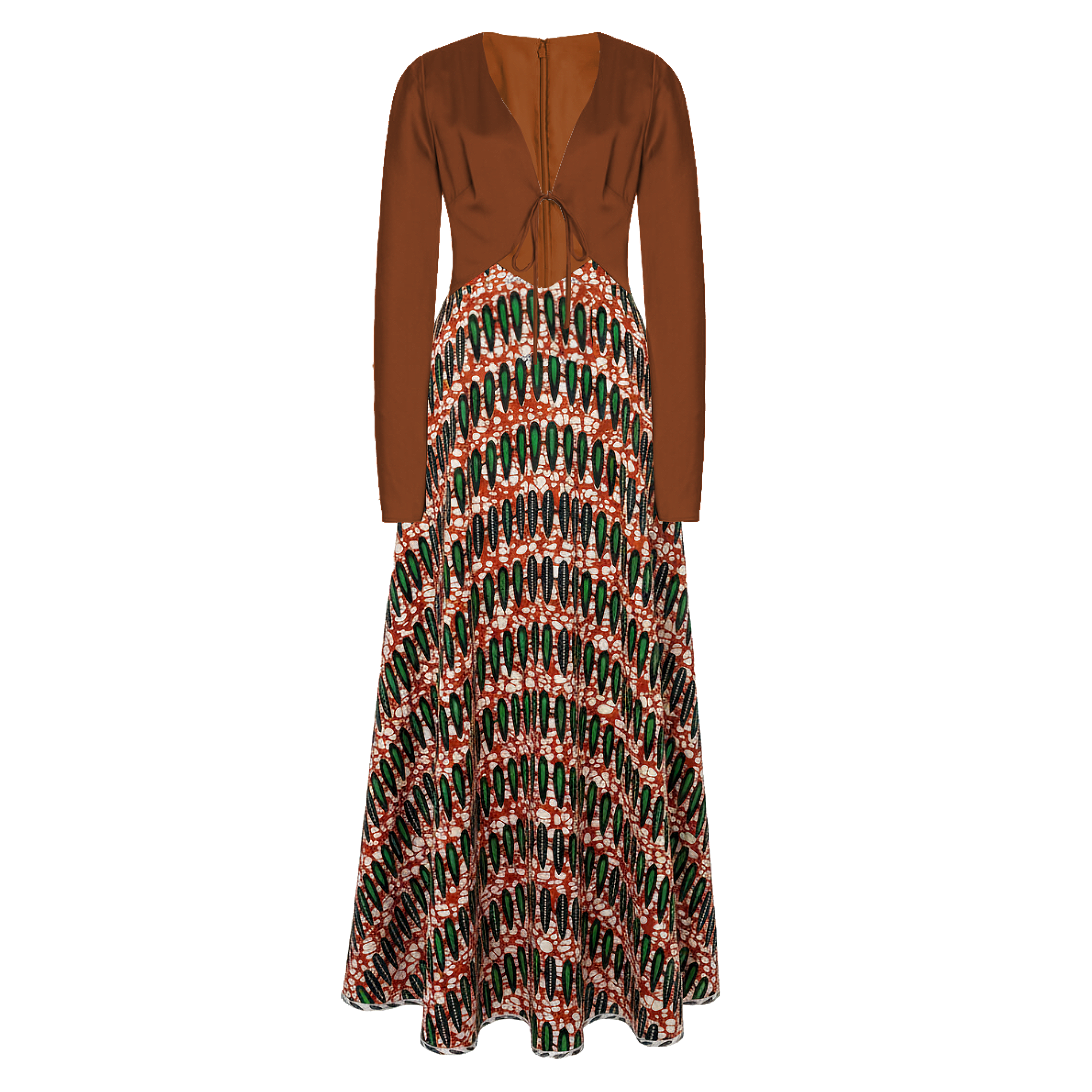 Niola Silk and Cotton Print Maxi Dress