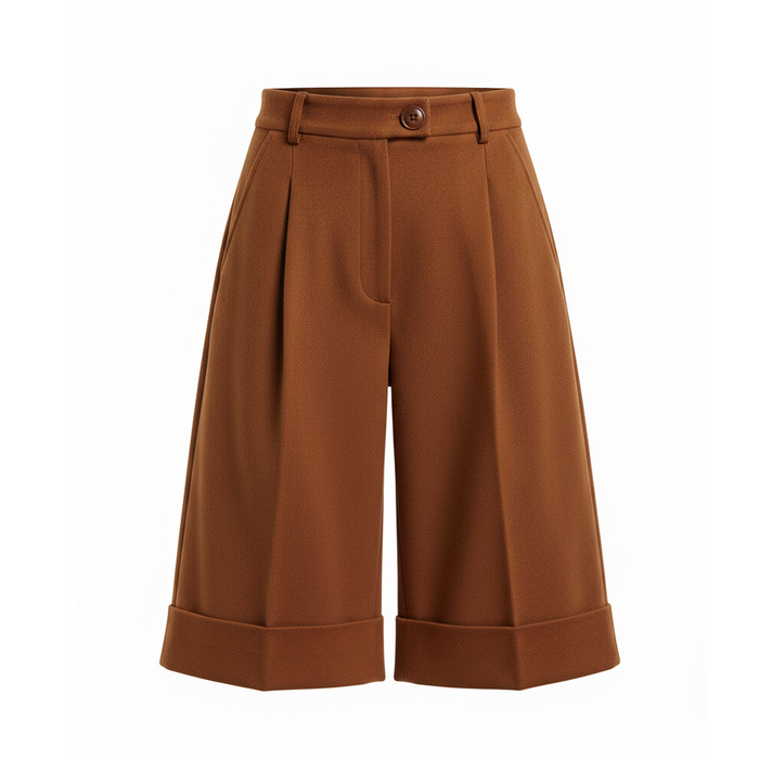 Brown shorts on a white background