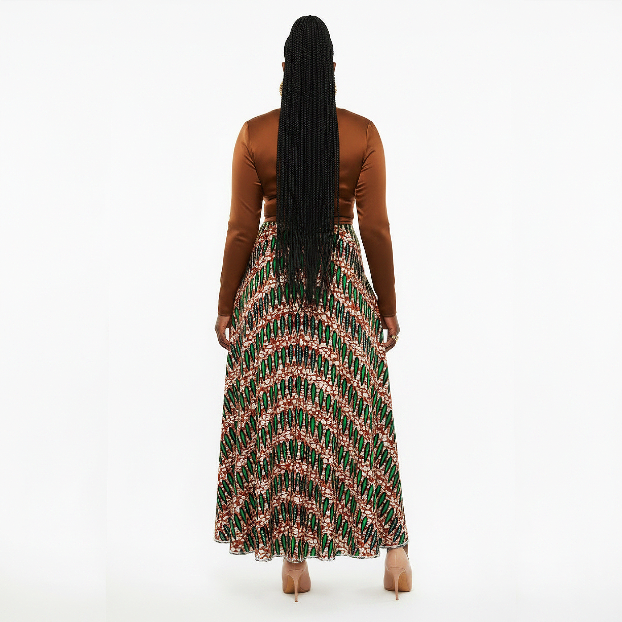 Niola Silk and Cotton Print Maxi Dress