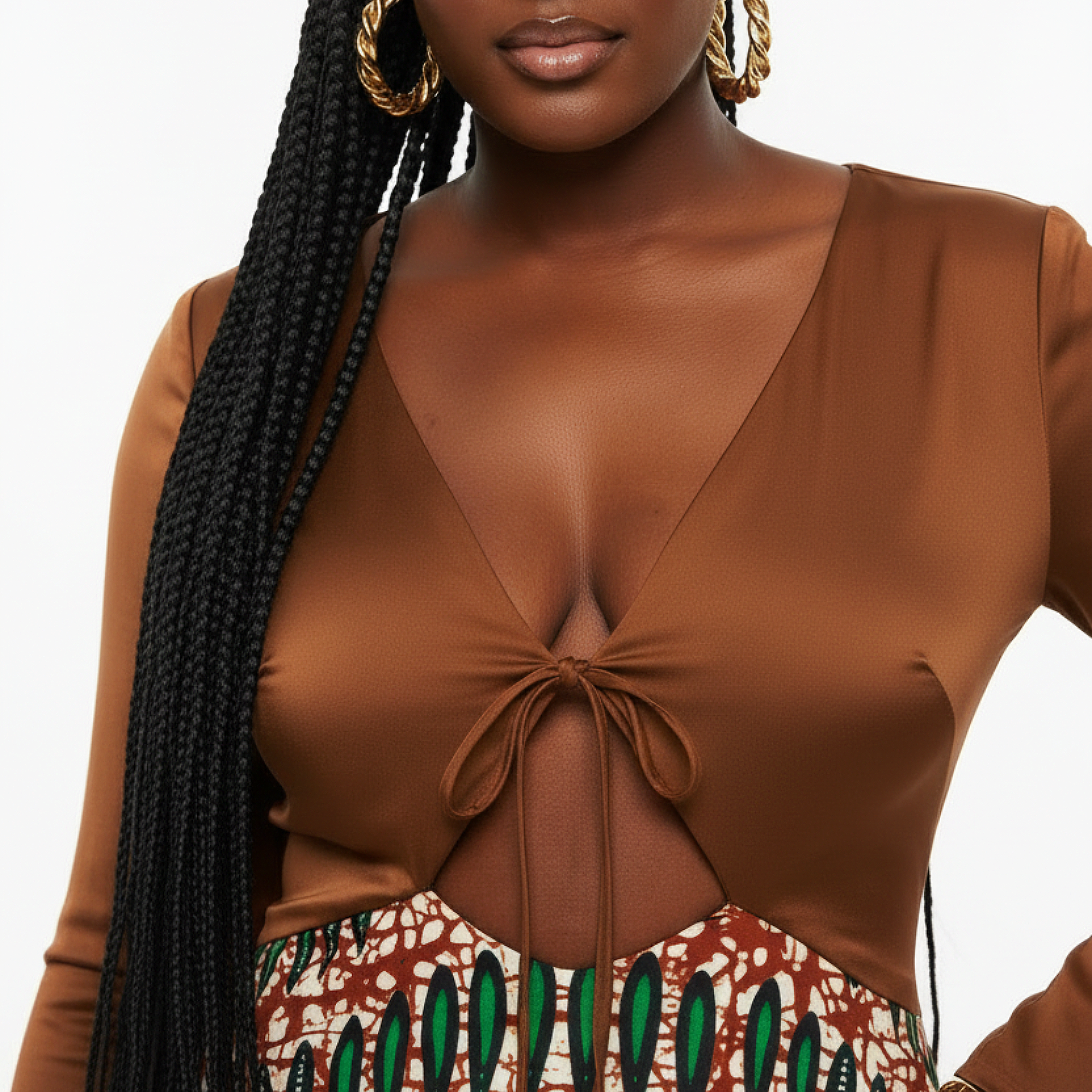 Niola Silk and Cotton Print Maxi Dress