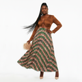 Niola Silk and Cotton Print Maxi Dress