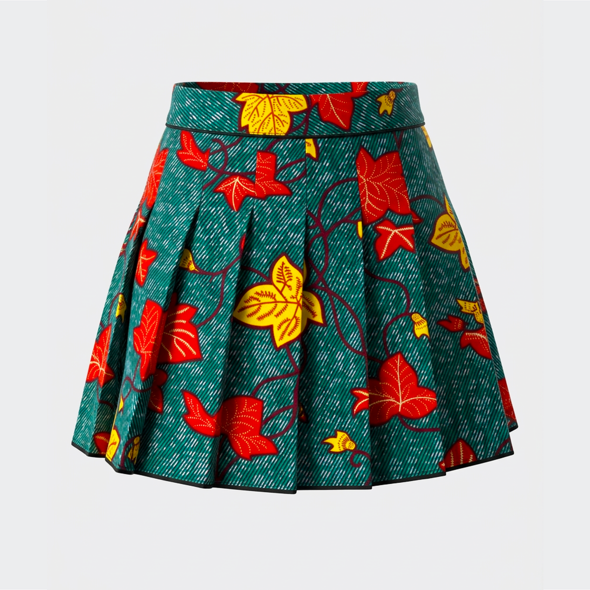 Aki Girls' Pleated Cotton Skirt